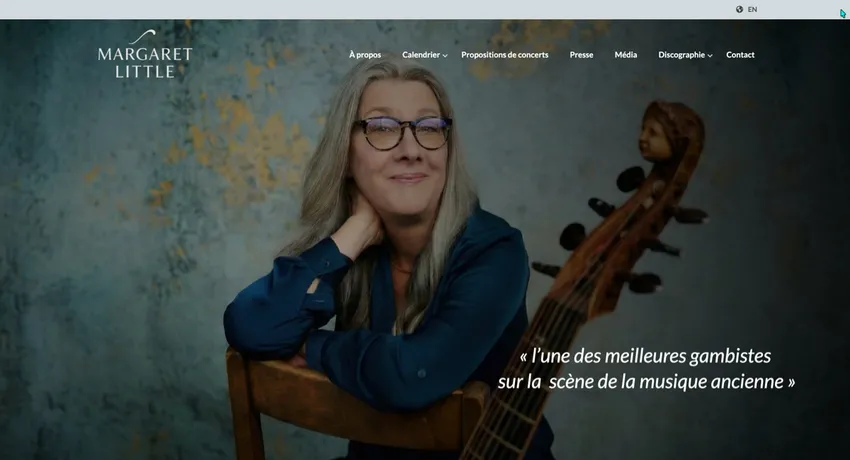 Page d'accueil du site web de Margaret Little